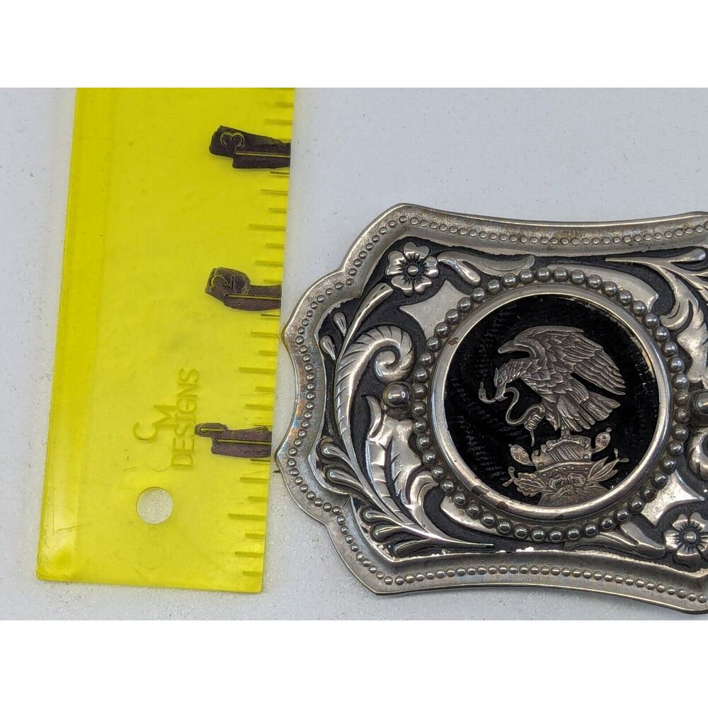 Vintage Eagle & Snake Inlaid Belt Buckle Southwestern Belt Buckle 3 1/2" × 2" - Picture 10 of 10